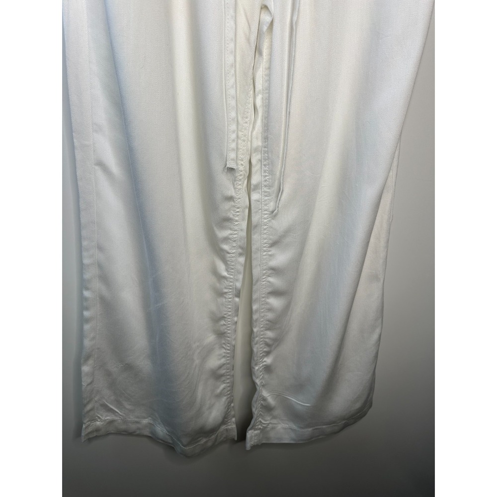 OAT New York White Wide Leg Lyocell Tie Waist Pant Size 10 NWOT Beach Resortwear - Picture 5 of 16